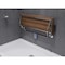 Steamspa Two Person 35 in. Teak Wood Wall Mounted Folder Shower Seat in Chrome Trim SSP-SS-D-CH - alternate 5